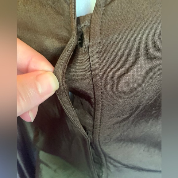 Zara Brown Long Sleeve Top Shirt Ruching Size M Viscose/Rayon - Picture 10 of 16